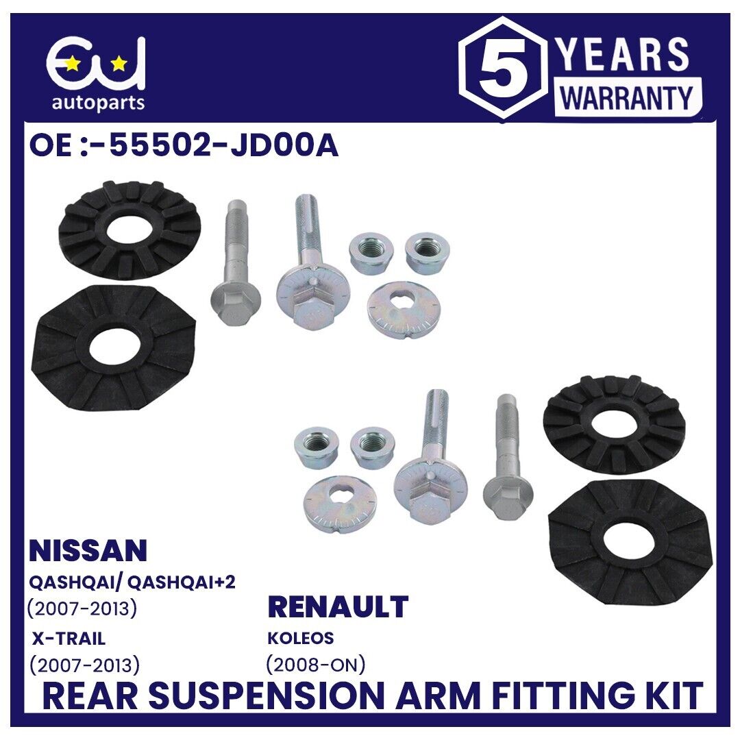 2X REAR LEFT + RIGHT WISHBONE TRAILING ARM FITTING KIT FOR NISSAN QASHQAI 07-19